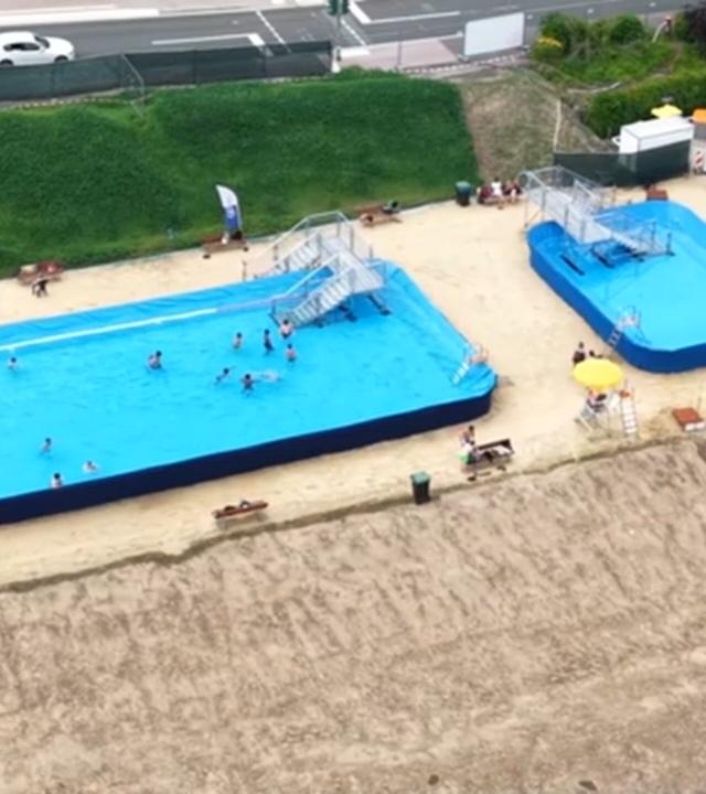 Improvisiertes Freibad in Bad Wildungen