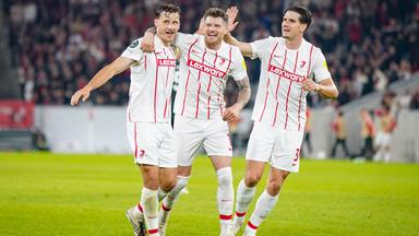 Jubel bei Maximilian Eggestein (l.), Lukas Kübler (m). und Igor Matanovic