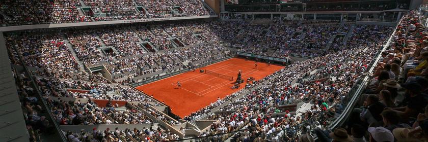 Der Court Philippe-Chatrier im Stade Roland Garros in Paris