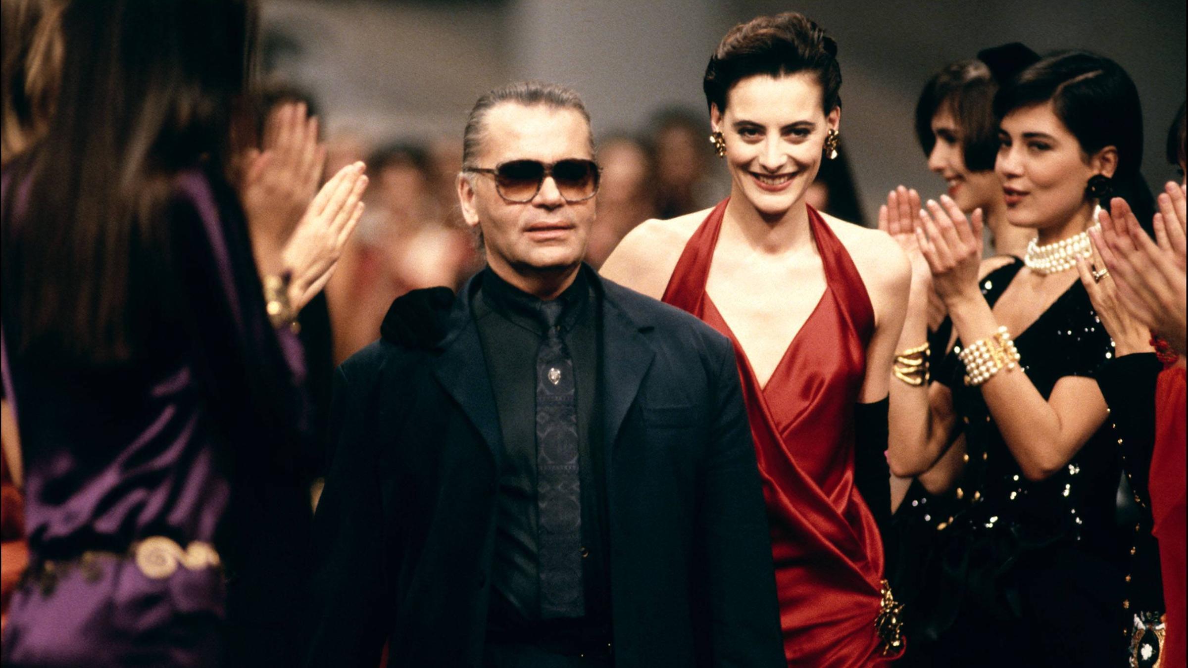 Ines de la Fressange und Karl Lagerfeld 1989