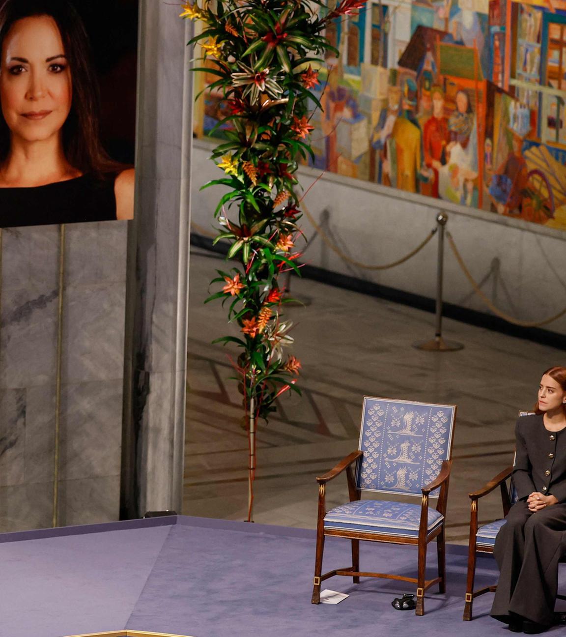 Ana Corina Sosa (R), Tochter von Maria Corina Machado