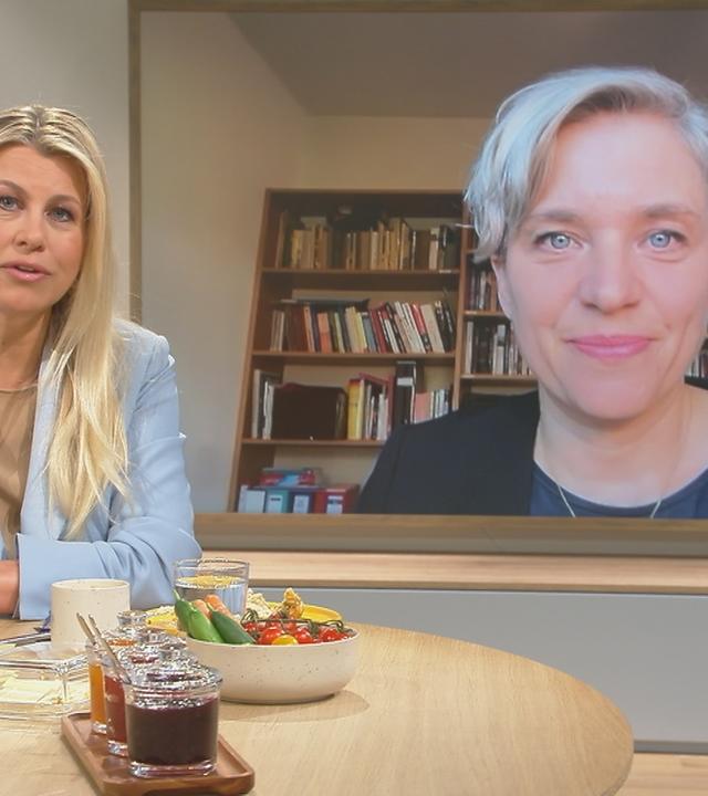Nadine Krüger am "Volle Kanne Tisch" und Bente Scheller zugeschaltet 