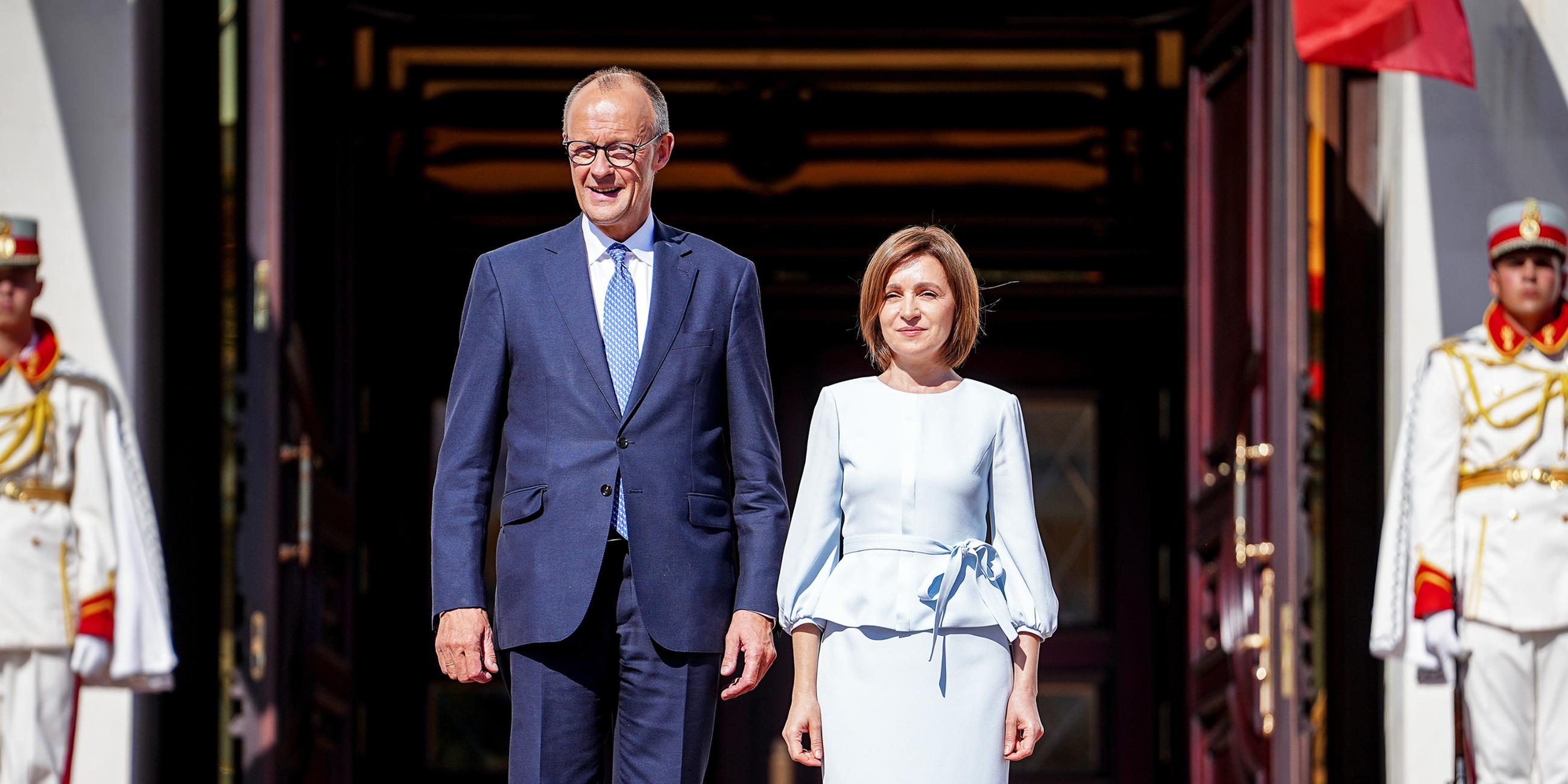 Friedrich Merz und Maia Sandu