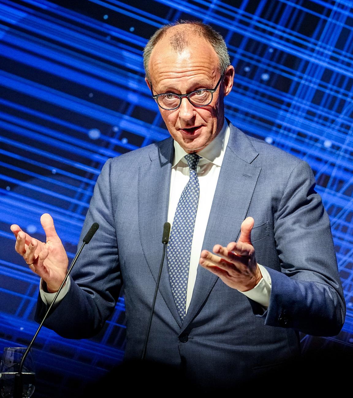 Bundeskanzler Friedrich Merz (CDU) spricht beim Jahresempfang 75 Jahre Bundesverband deutscher Banken e.V. am 20.04.2026