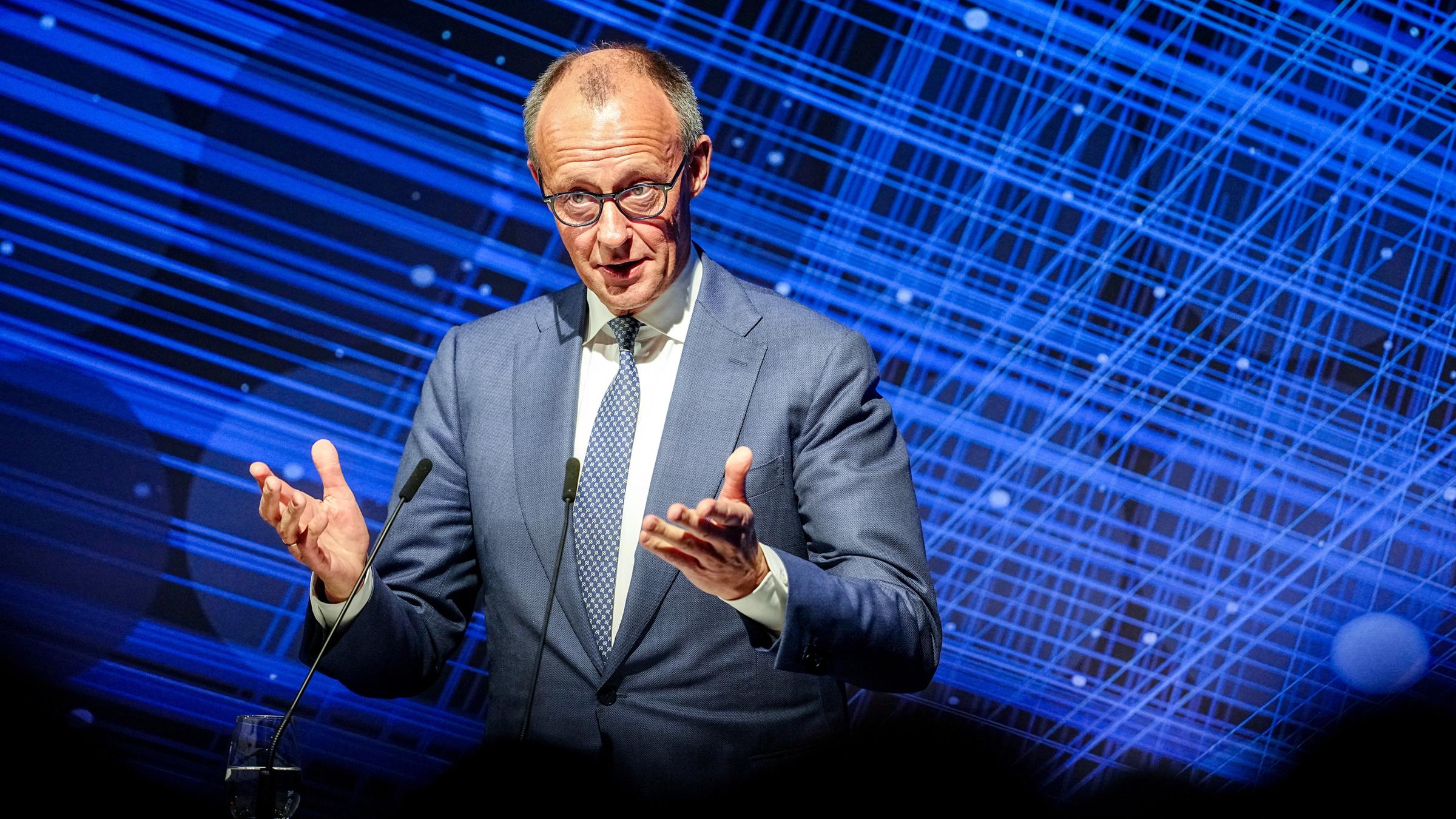 Bundeskanzler Friedrich Merz (CDU) spricht beim Jahresempfang 75 Jahre Bundesverband deutscher Banken e.V. am 20.04.2026