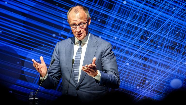 Bundeskanzler Friedrich Merz (CDU) spricht beim Jahresempfang 75 Jahre Bundesverband deutscher Banken e.V. am 20.04.2026