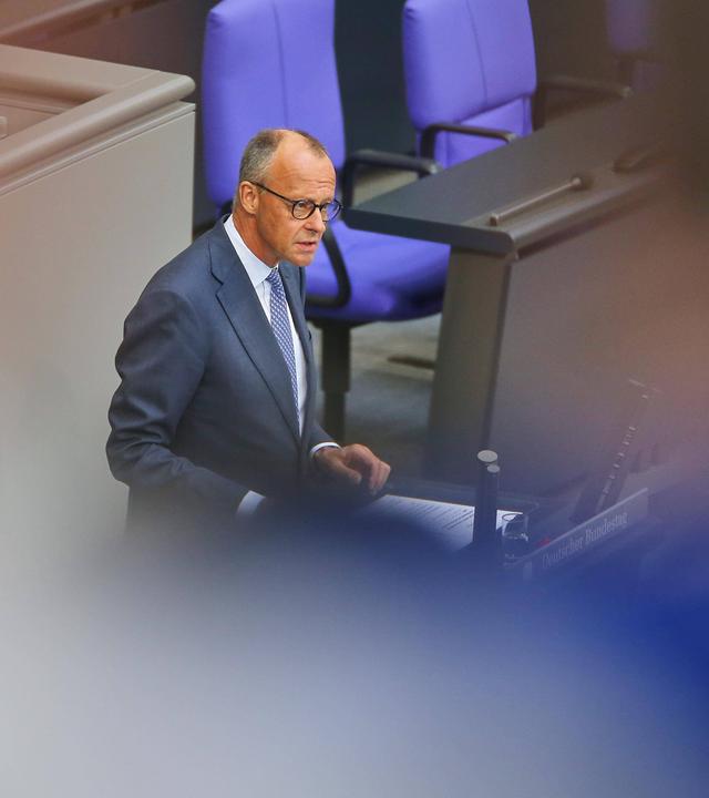 Bundeskanzler Friedrich Merz (CDU) am 11.06.2026 im Bundestag, Berlin.