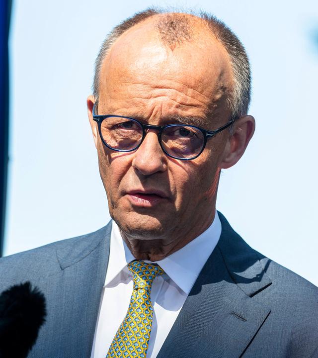Bundeskanzler Friedrich Merz während der Pressekonferenz zu den Ergebnissen des Koalitionsausschuss in Berlin am 02.07.2026.