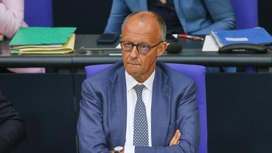 Bundeskanzler Friedrich Merz bei der Bundestagssitzung.