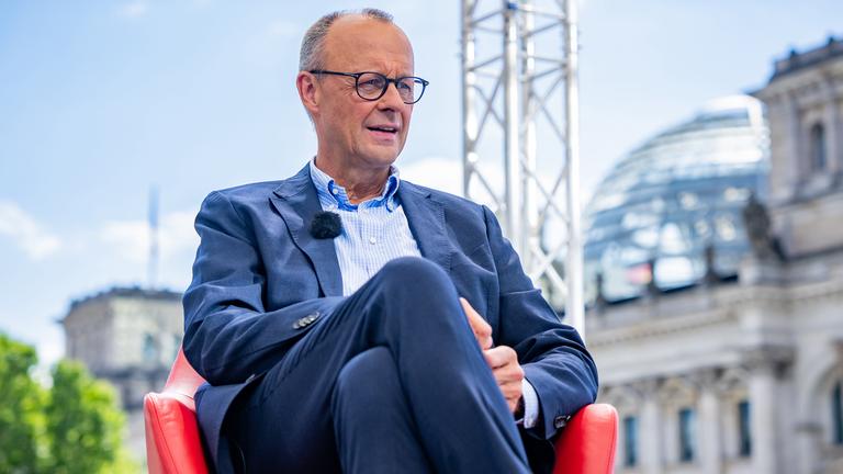 CDU-Vorsitzender Friedrich Merz im ARD-Sommerinterview