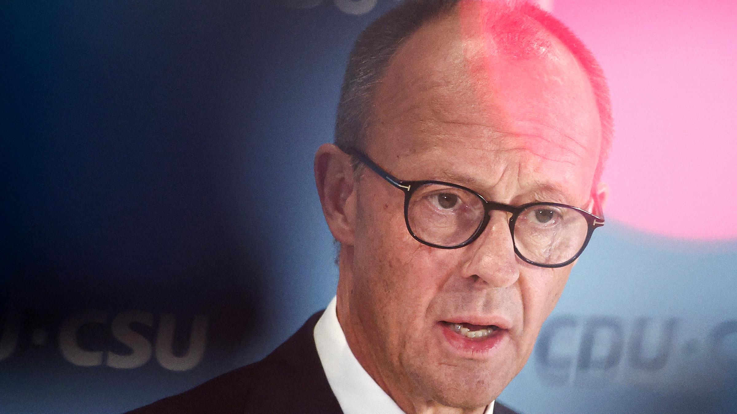 CDU-Chef Friedrich Merz, aufgenommen am 23.01.2025  in Berlin