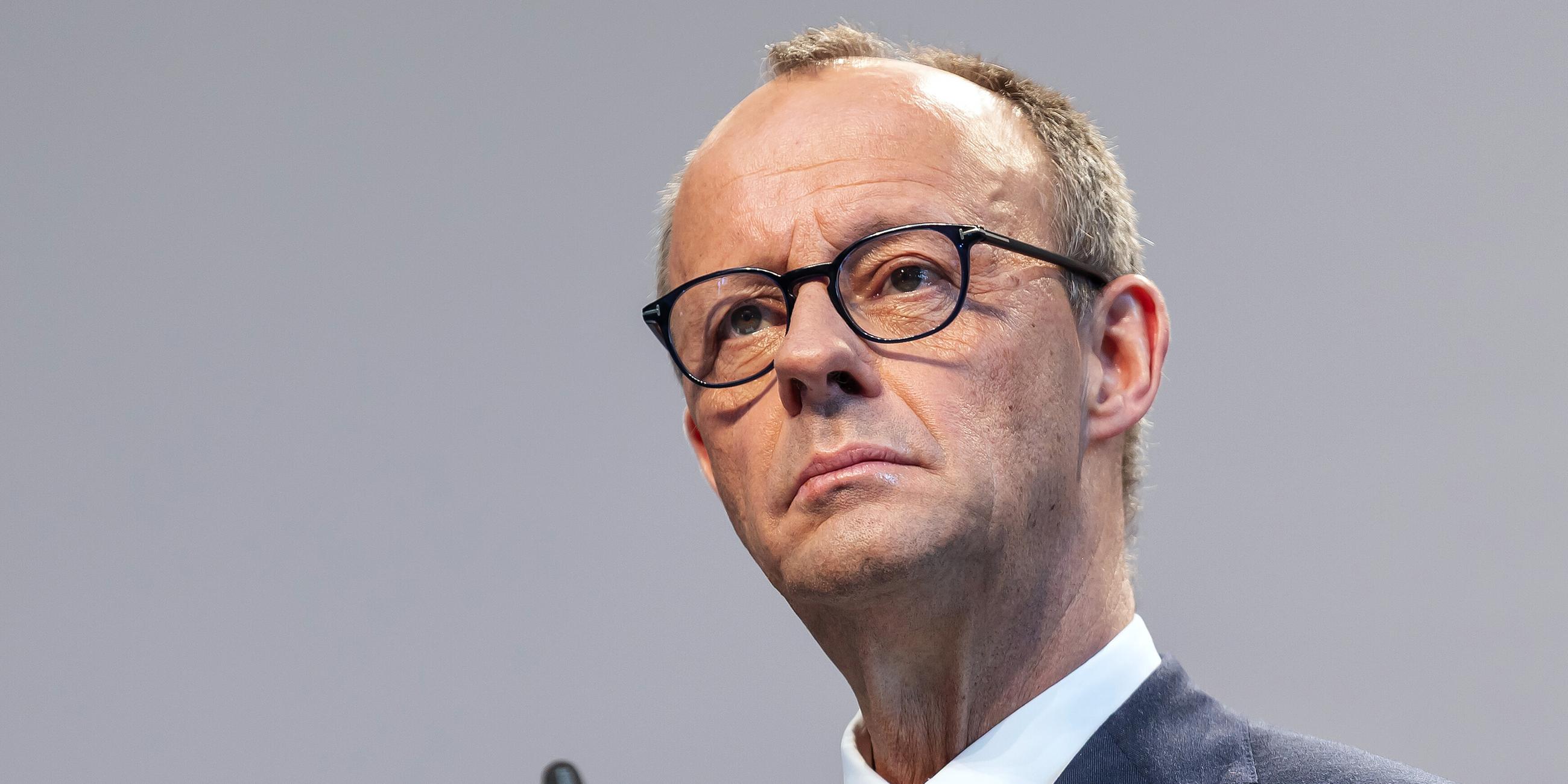 CDU-Chef Friedrich Merz, aufgenommen am 09.04.2025  in Berlin