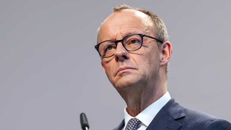 CDU-Chef Friedrich Merz, aufgenommen am 09.04.2025  in Berlin