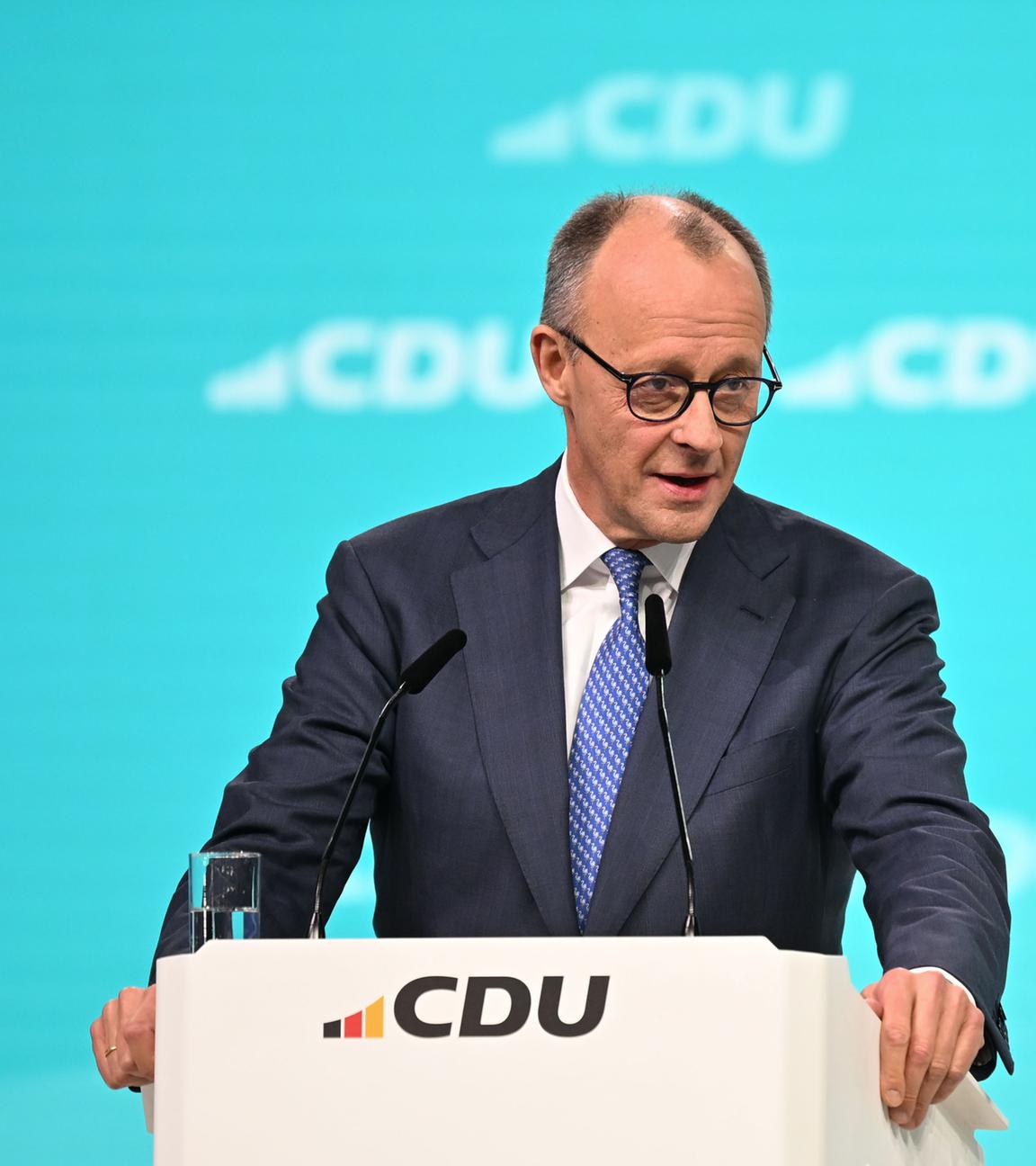  Bundeskanzler Friedrich Merz, spricht beim CDU-Bundesparteitag.