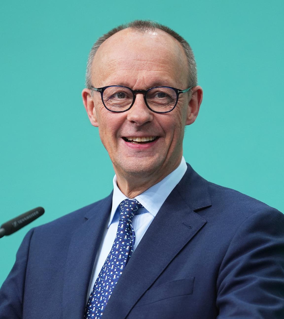CDU-Chef Friedrich Merz bei einer Pressekonferenz im Konrad-Adenauer-Haus nach der Bundestagswahl