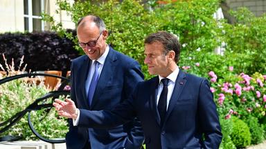 Archiv: Friedrich Merz zu Gast bei Emmanuel Macron in Paris am 7.5.2025