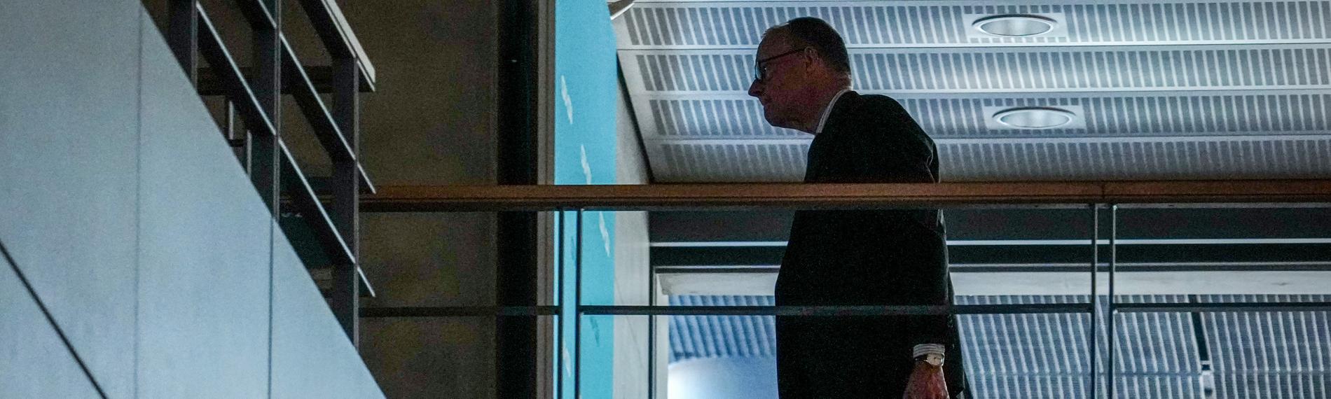  Friedrich Merz, Unions-Kanzlerkandidat und CDU-Bundesvorsitzender, kommt zu Sondierungsgesprächen von Union und SPD nach der Bundestagswahl. 