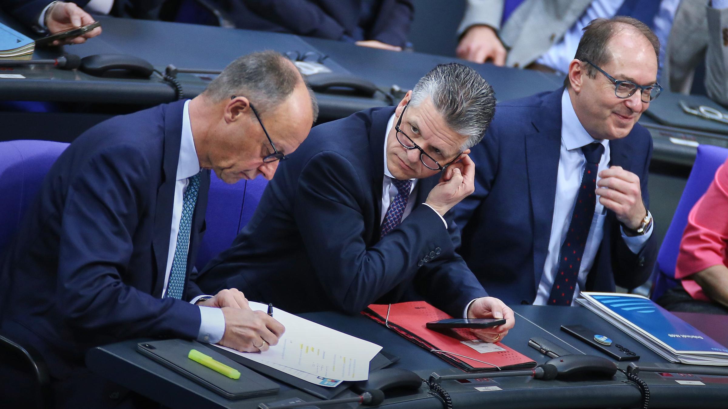 Friedrich Merz, Thorsten Frei und Alexander Dobrindt