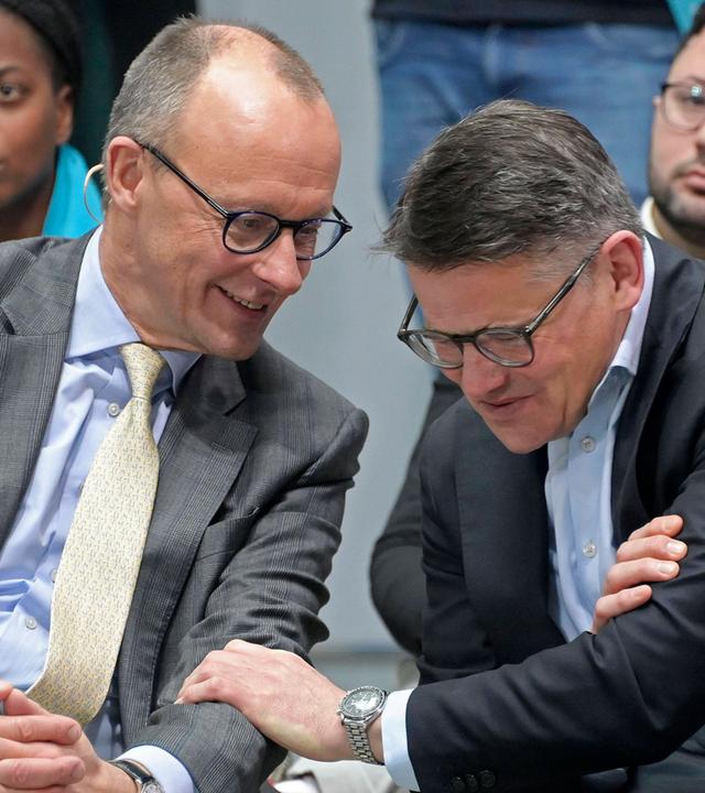 Friedrich Merz und Boris Rhein (Archivfoto)