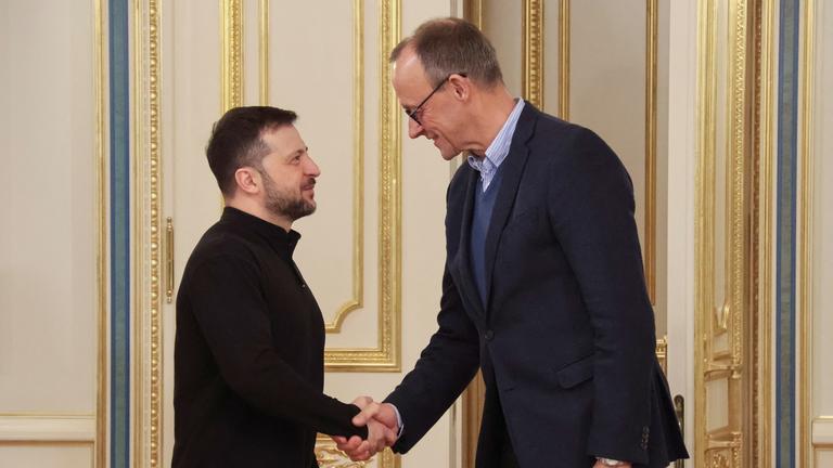 Friedrich Merz trifft ukrainischen Präsidenten Wolodymyr Selenskyj