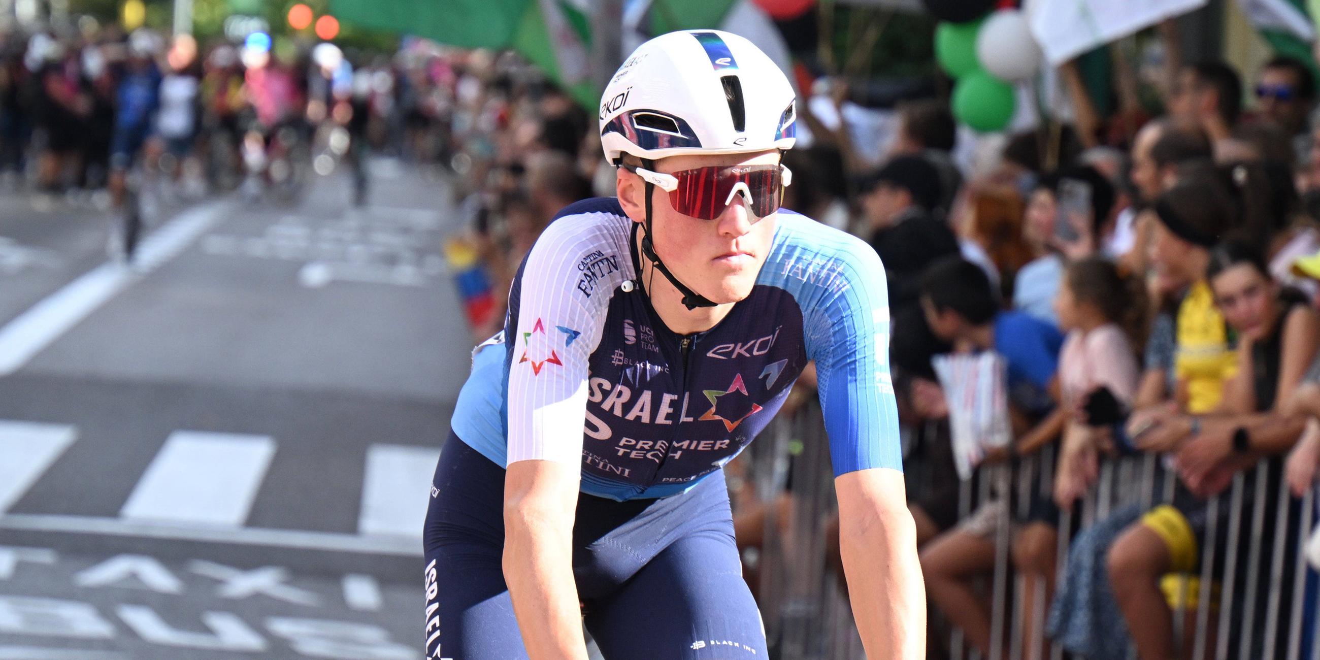 Marco Frigo vom Team Israel Premier Tech während der Vielta A Espana Etappe 8 von Templario nach Zaragoza am 30.08.2025