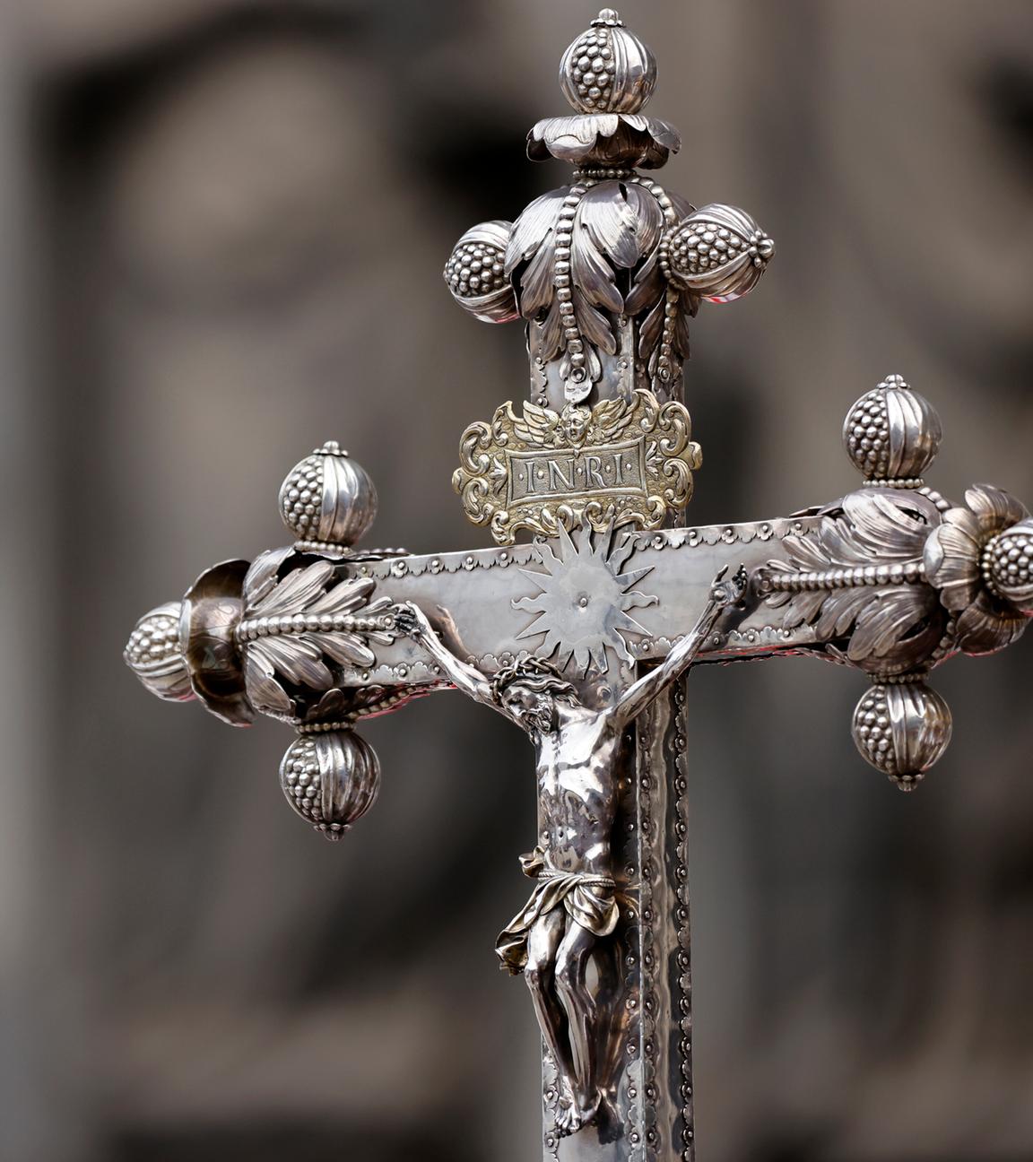 Ein Jesuskreuz aus Metall