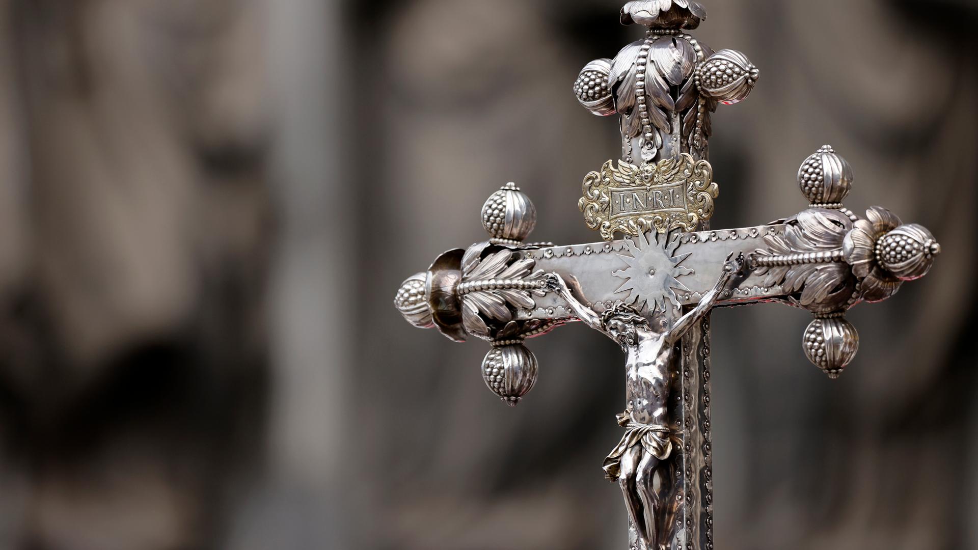 Ein Jesuskreuz aus Metall