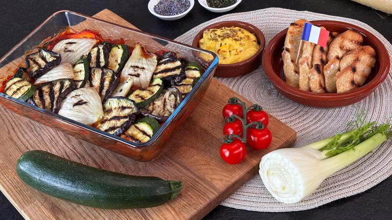 Frühlings-Ratatouille mit Safran-Zitronen-Aioli