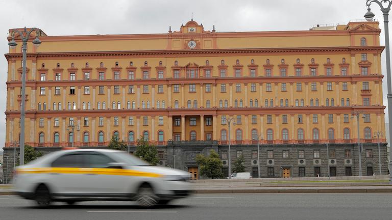Das Hauptquartier des russischen Inlandsgeheimdienstes FSB in Moskau, Russland.