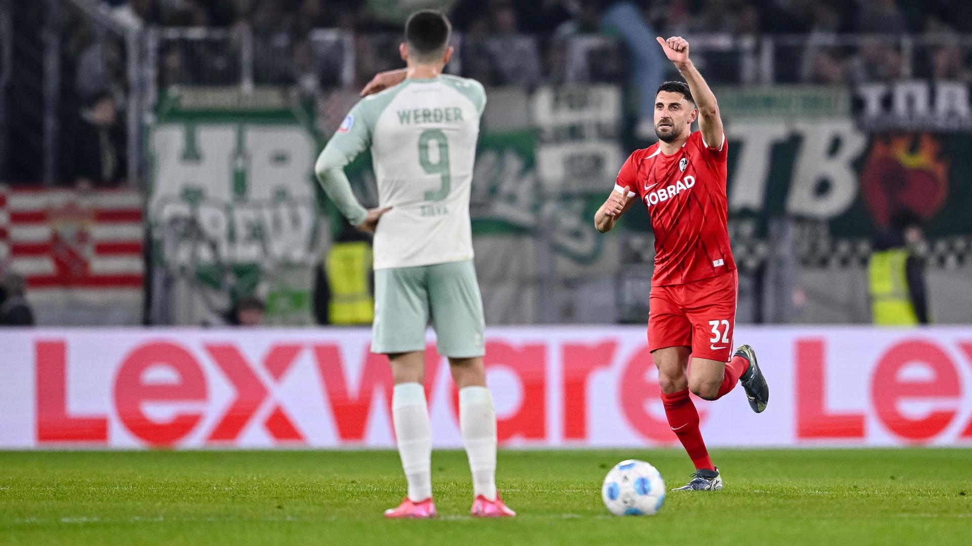 Fußball: SC Freiburg - Werder Bremen.