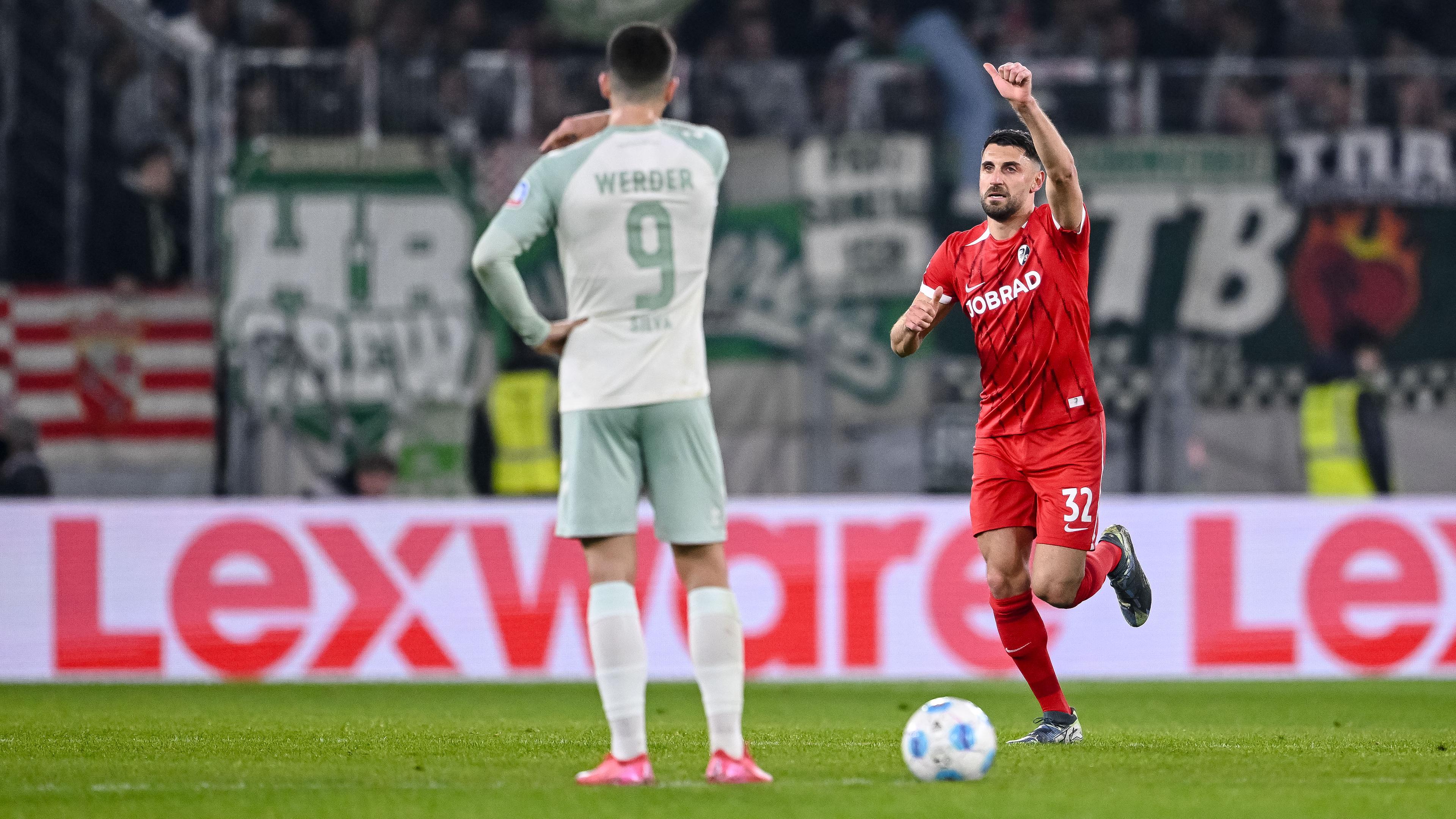 Fußball: SC Freiburg - Werder Bremen.