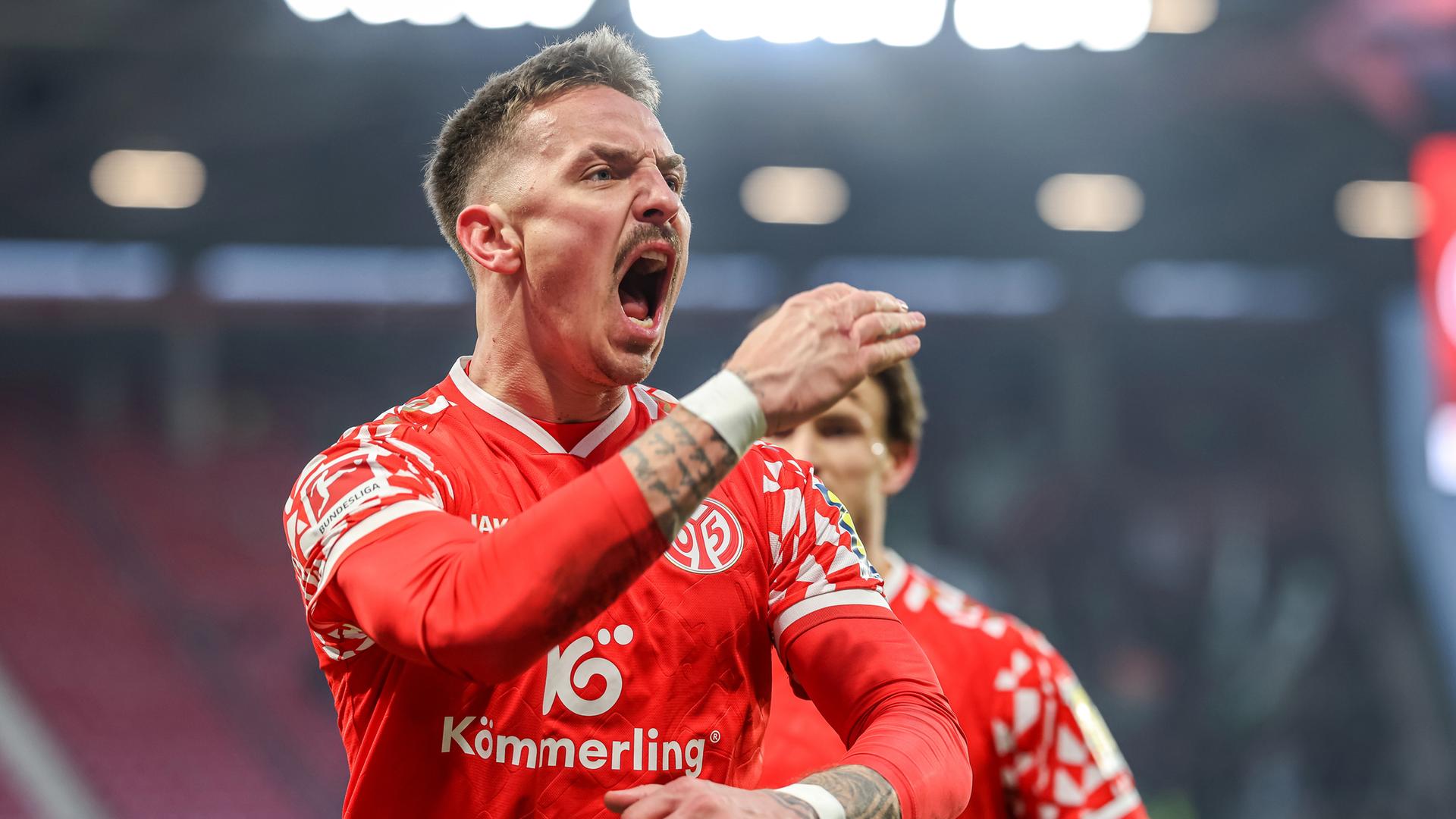 Fußball-Bundesliga: FSV Mainz 05 - VfL Wolfsburg. Philipp Tietz (Mainz 05, 20)