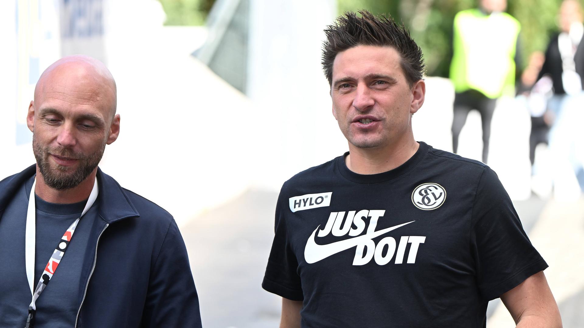 SV Elversbergs Trainer Vincent Wagner vor dem Spiel gegen Dynamo Dresden.