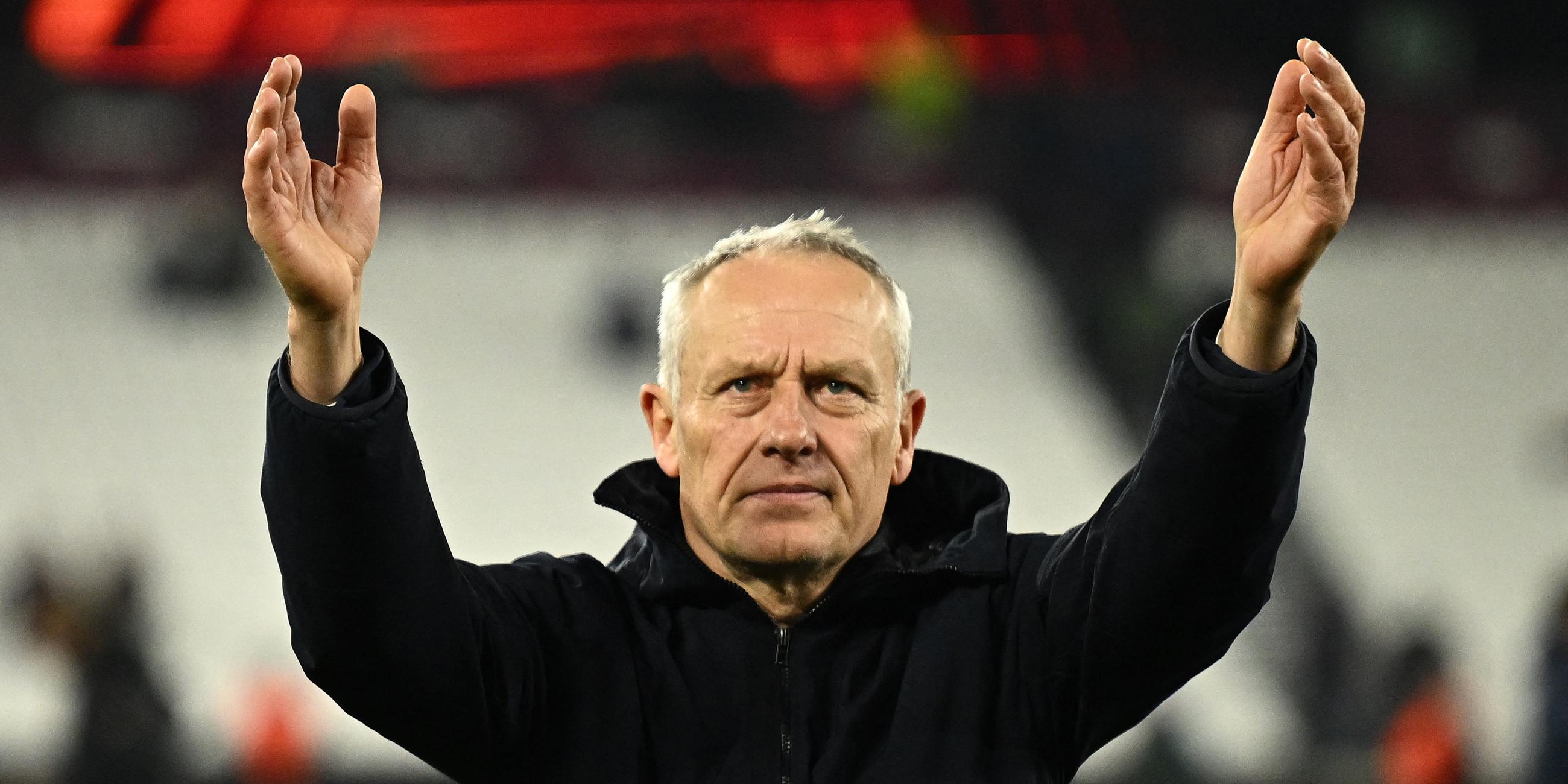 Fußball: Freiburgs Trainer Christian Streich.