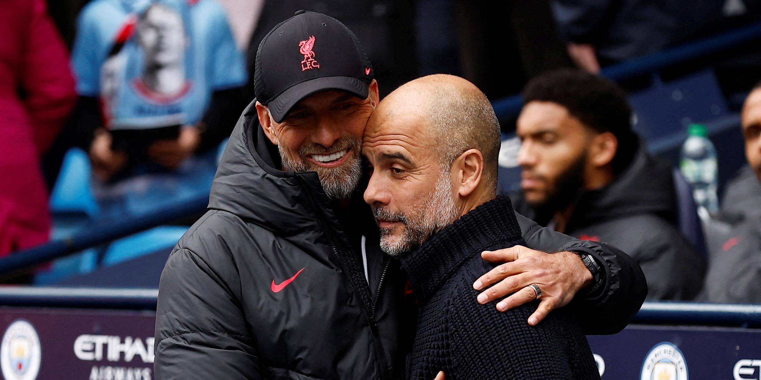 Fußball: Jürgen Klopp und Pep Guardiola.