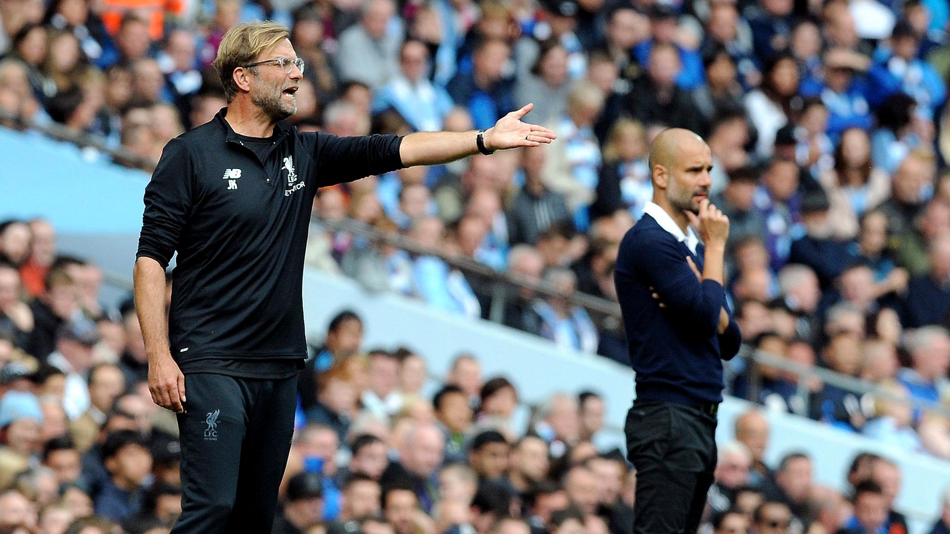 Jürgen Klopp (li.) und Pep Guardiola
