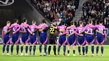 Deutsche Fußball Nationalmannschaft auf dem Spielfeld imd Länderspiel Deutschland - Niederlande