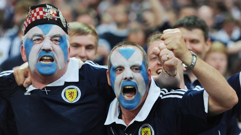 Schottische Fußballfans.