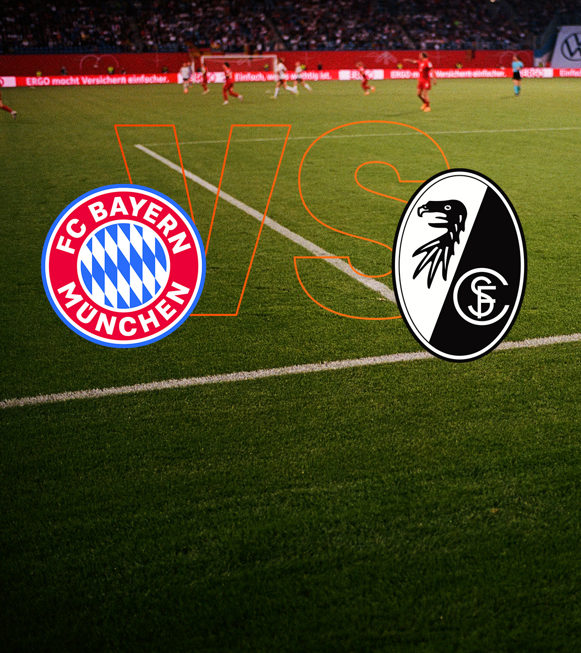 Fußball, Spielpaarung, Bayern München - FC Freiburg