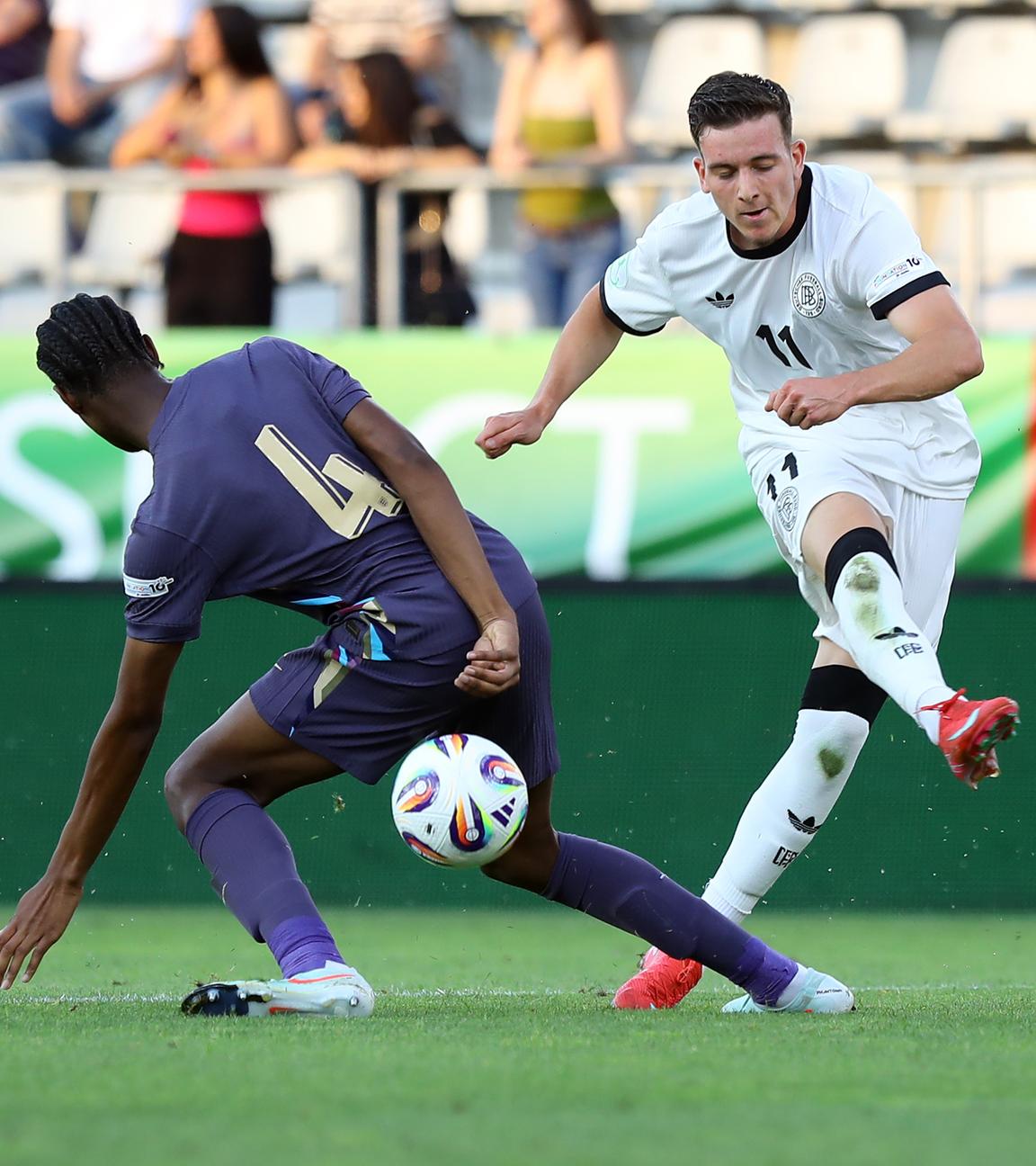 Deutschlands Toppeltorschütze Said El Mala im Spiel gegen England