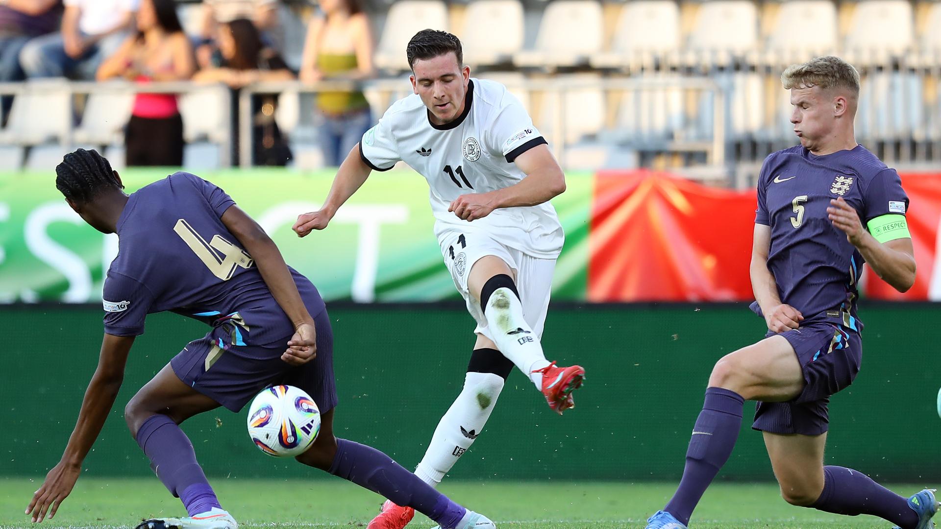 Deutschlands Toppeltorschütze Said El Mala im Spiel gegen England