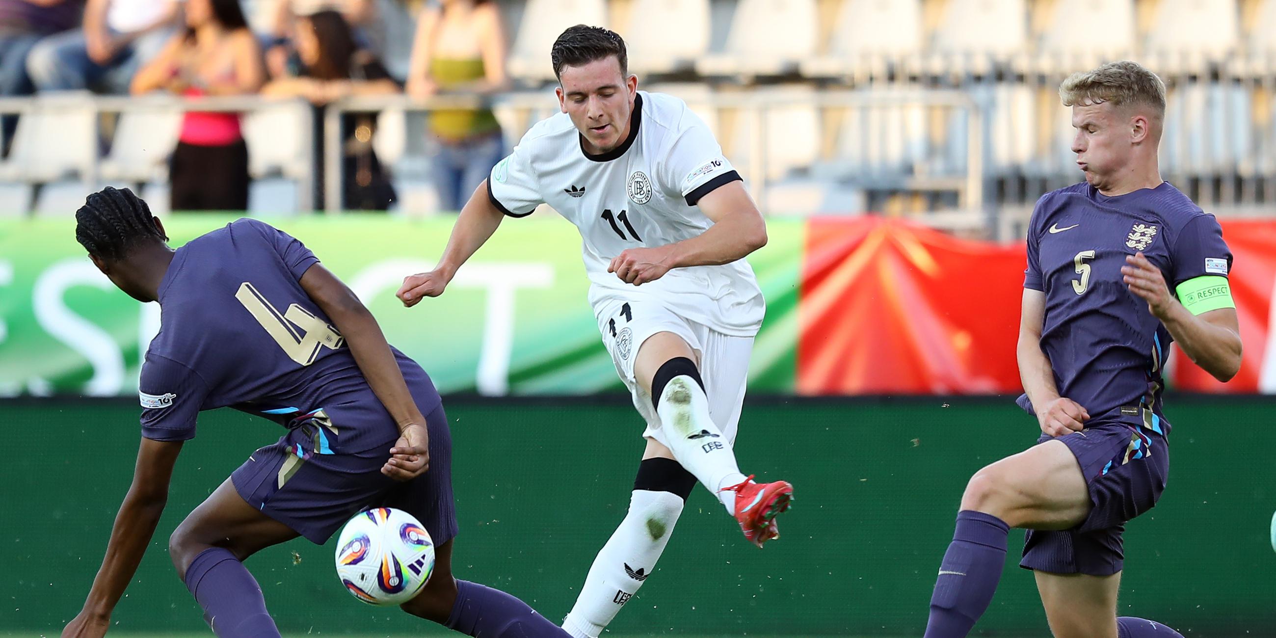 Deutschlands Toppeltorschütze Said El Mala im Spiel gegen England