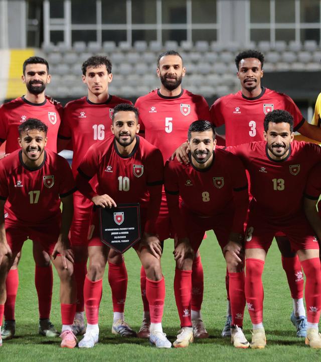 Nationalmannschaft von Jordanien beim Freundschaftsspiel gegen Nigeria 