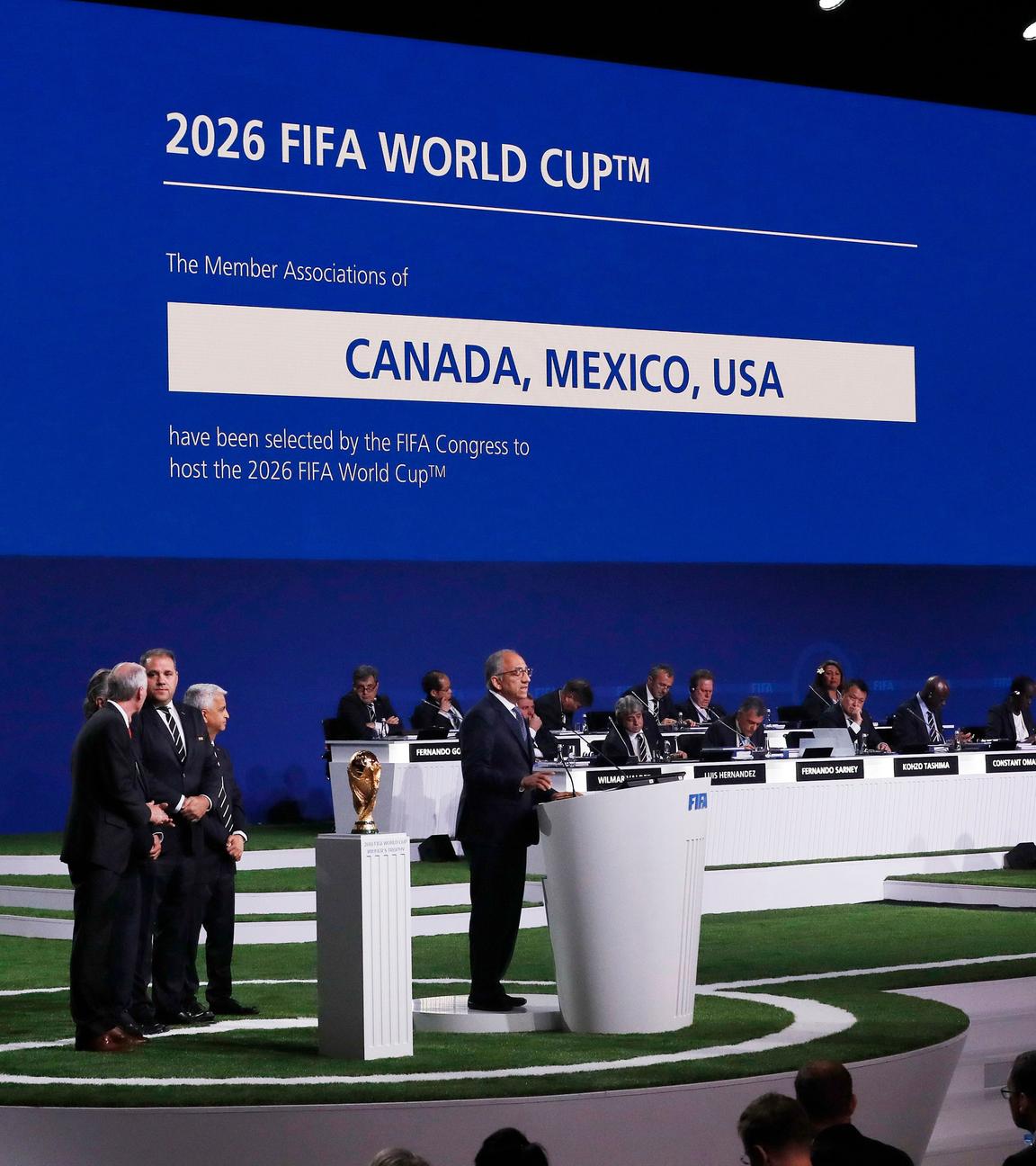 kanada, mexiko und die usa erhalten den zuschlag fuer die ausrichtung der fussball-wm 2026