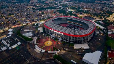 Luftaufnahme des Aztekenstadions in Mexiko-Stadt.