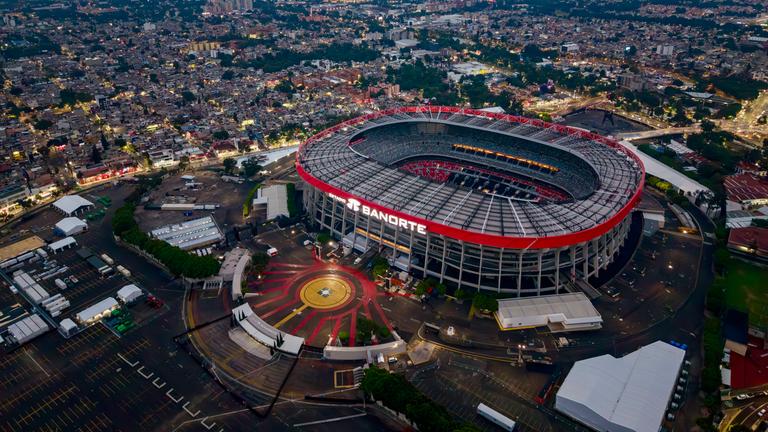 Luftaufnahme des Aztekenstadions in Mexiko City.