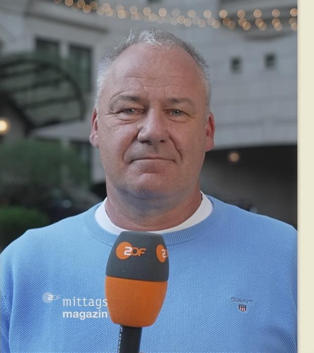 ZDF-Reporter Nils Kaben im Schaltgespräch im Mittagsmagazin.