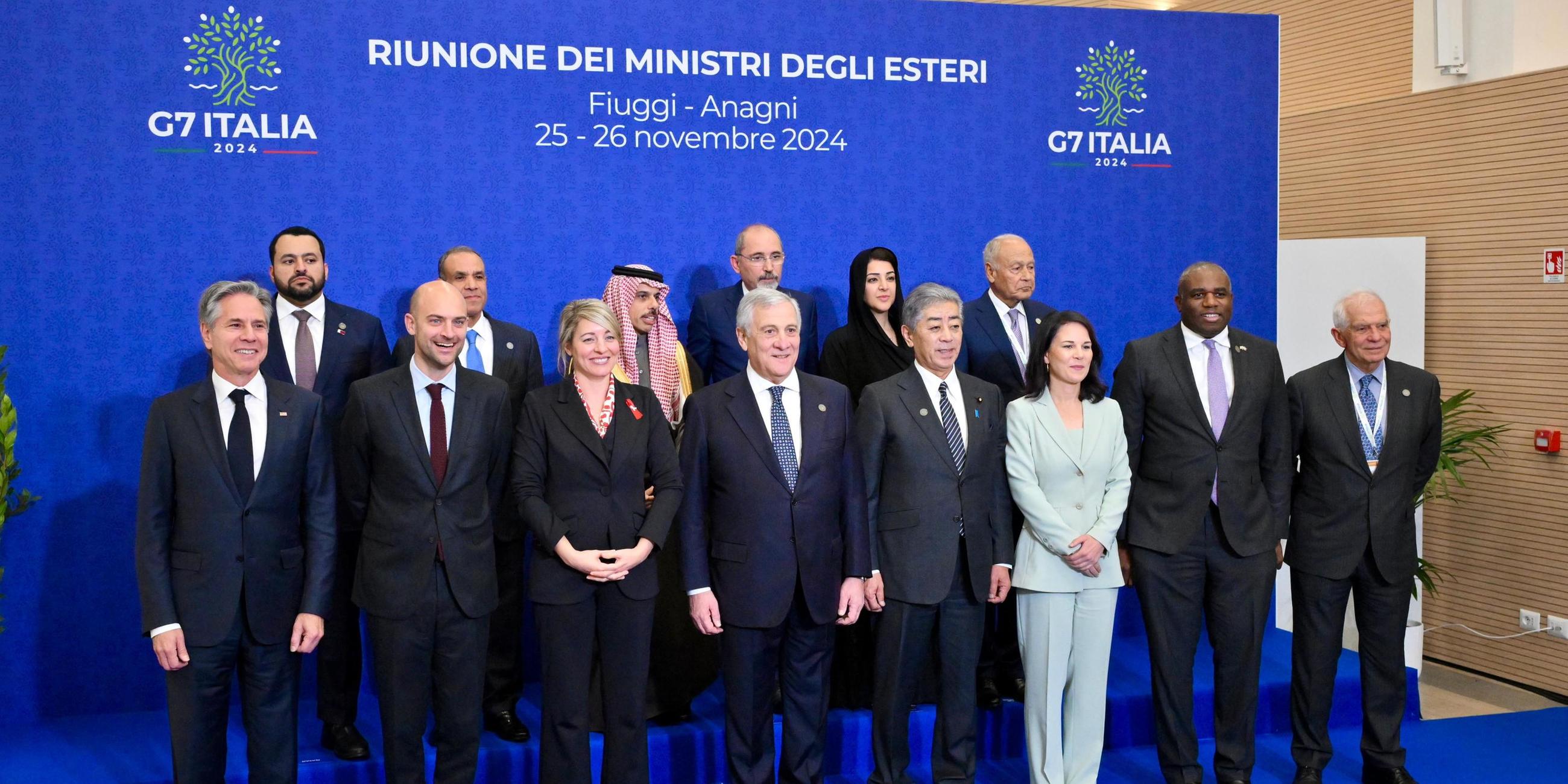 Die Außenminister der G7-Staaten beim Treffen im italienischen Fiuggi.