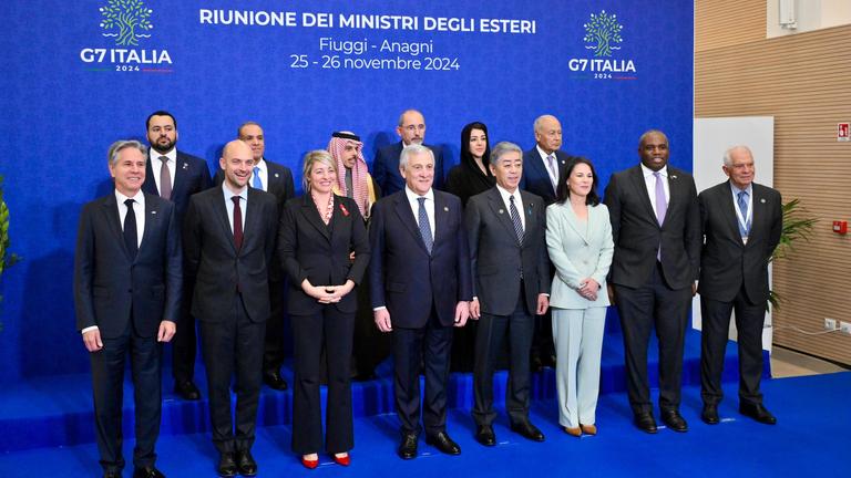 Die Außenminister der G7-Staaten beim Treffen im italienischen Fiuggi.