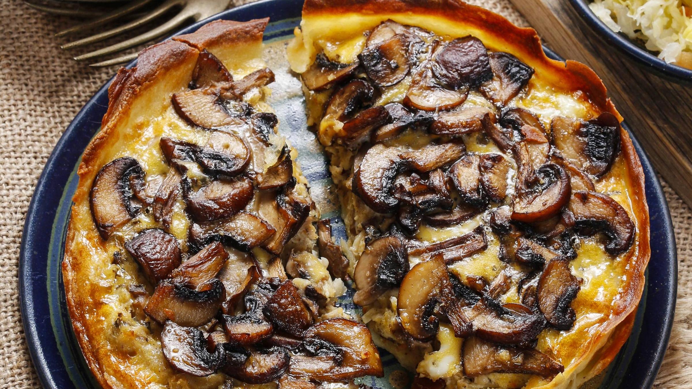 Herzhafte Galette mit Champignons